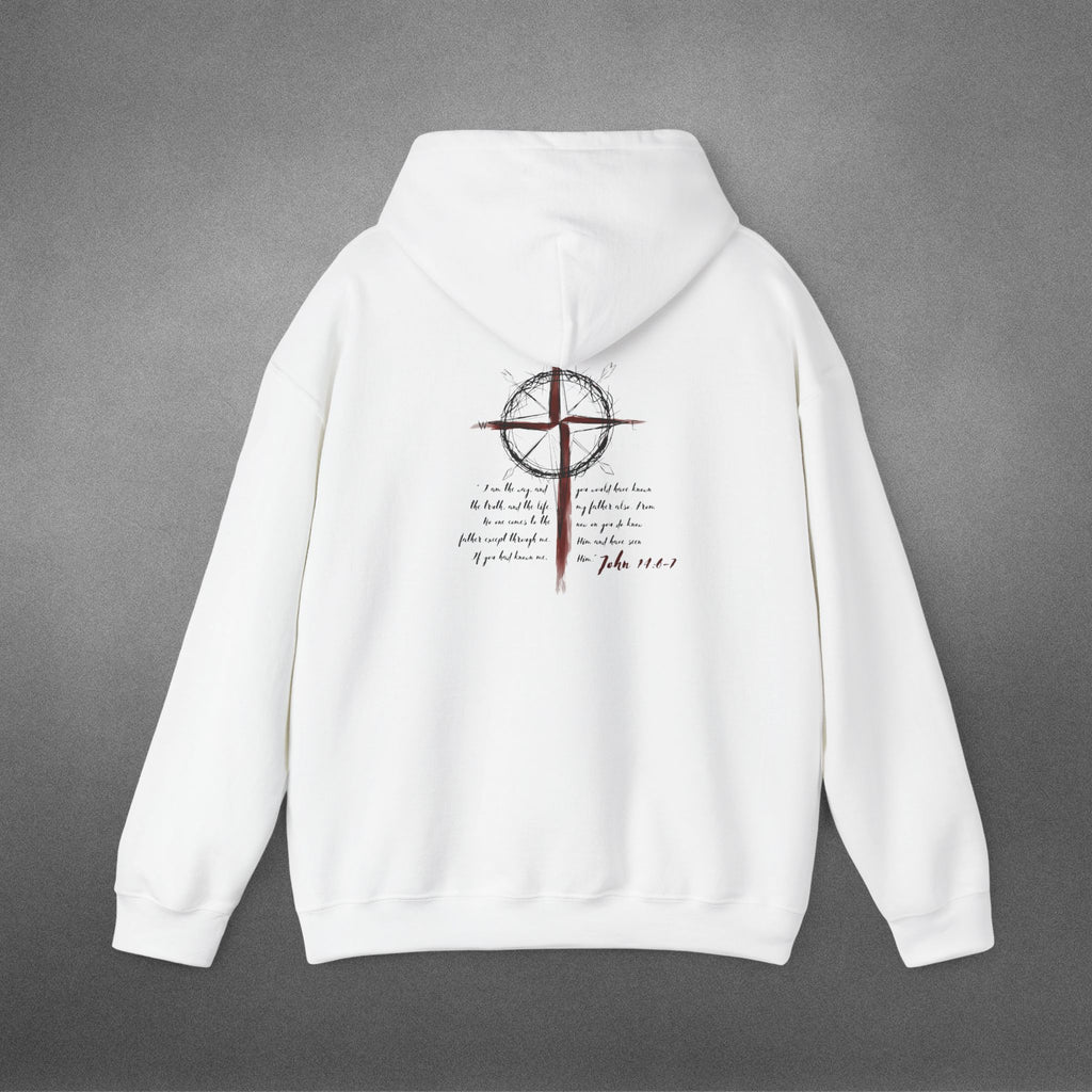 John 14:6-7 Straight N Arrow Heavy Blend™ Hooded Sweatshirt