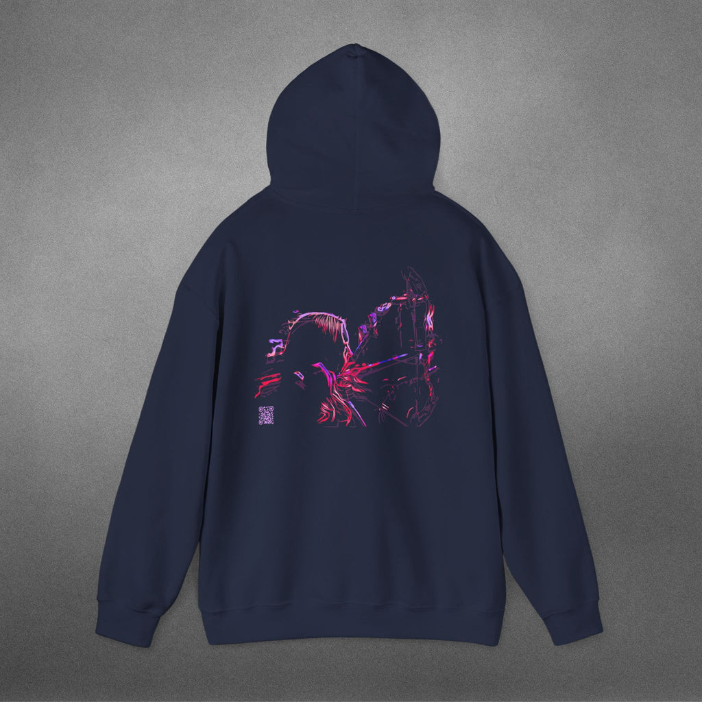 Straight N Arrow Multicolor Pink/Purple Design Heavy Blend™ Hooded Sweatshirt