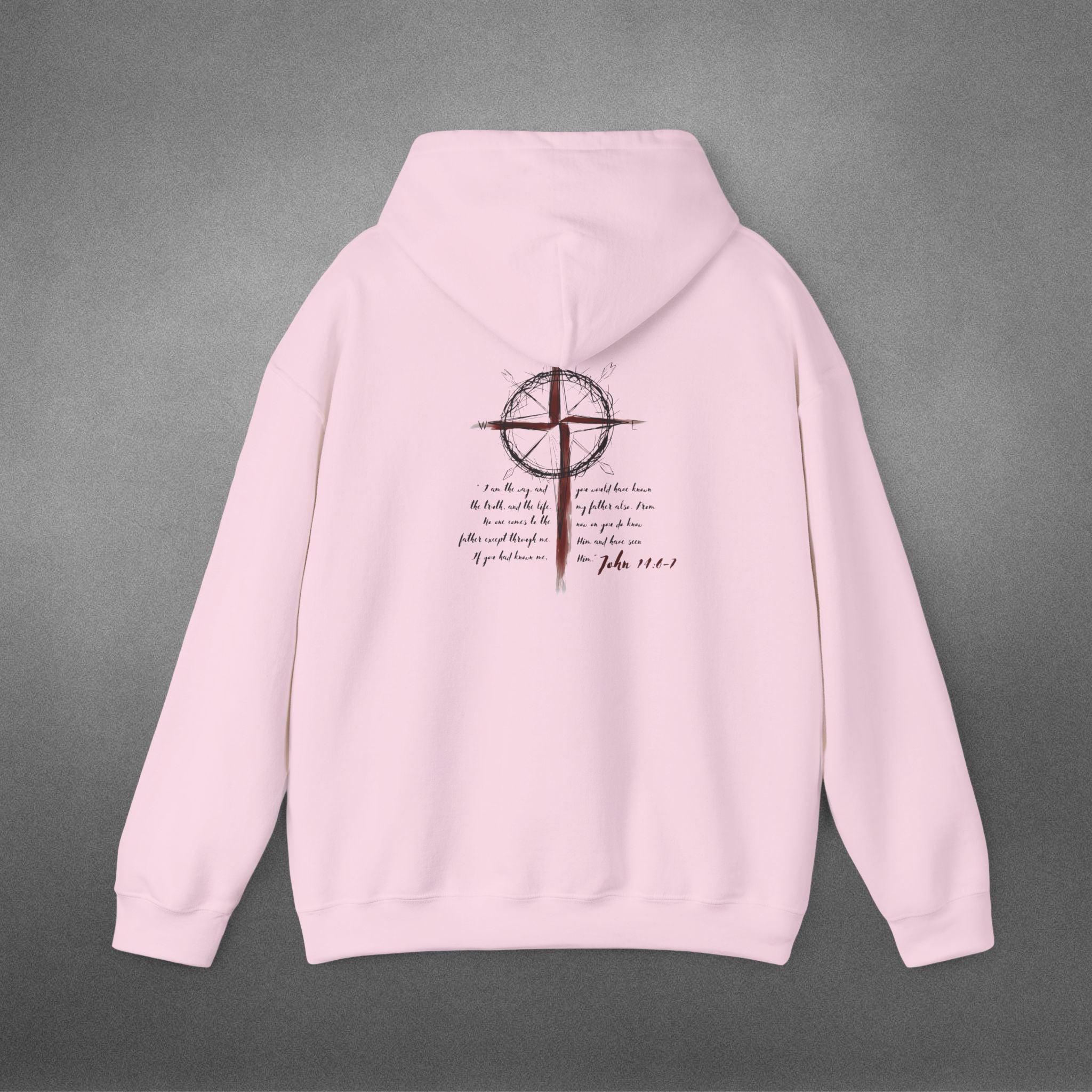 John 14:6-7 Straight N Arrow Heavy Blend™ Hooded Sweatshirt