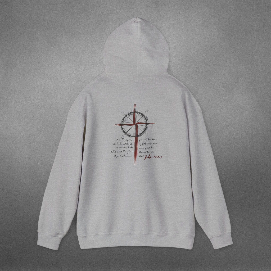 John 14:6-7 Straight N Arrow Heavy Blend™ Hooded Sweatshirt