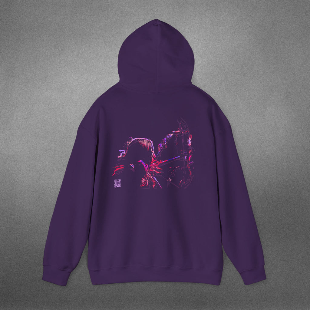 Straight N Arrow Multicolor Pink/Purple Design Heavy Blend™ Hooded Sweatshirt