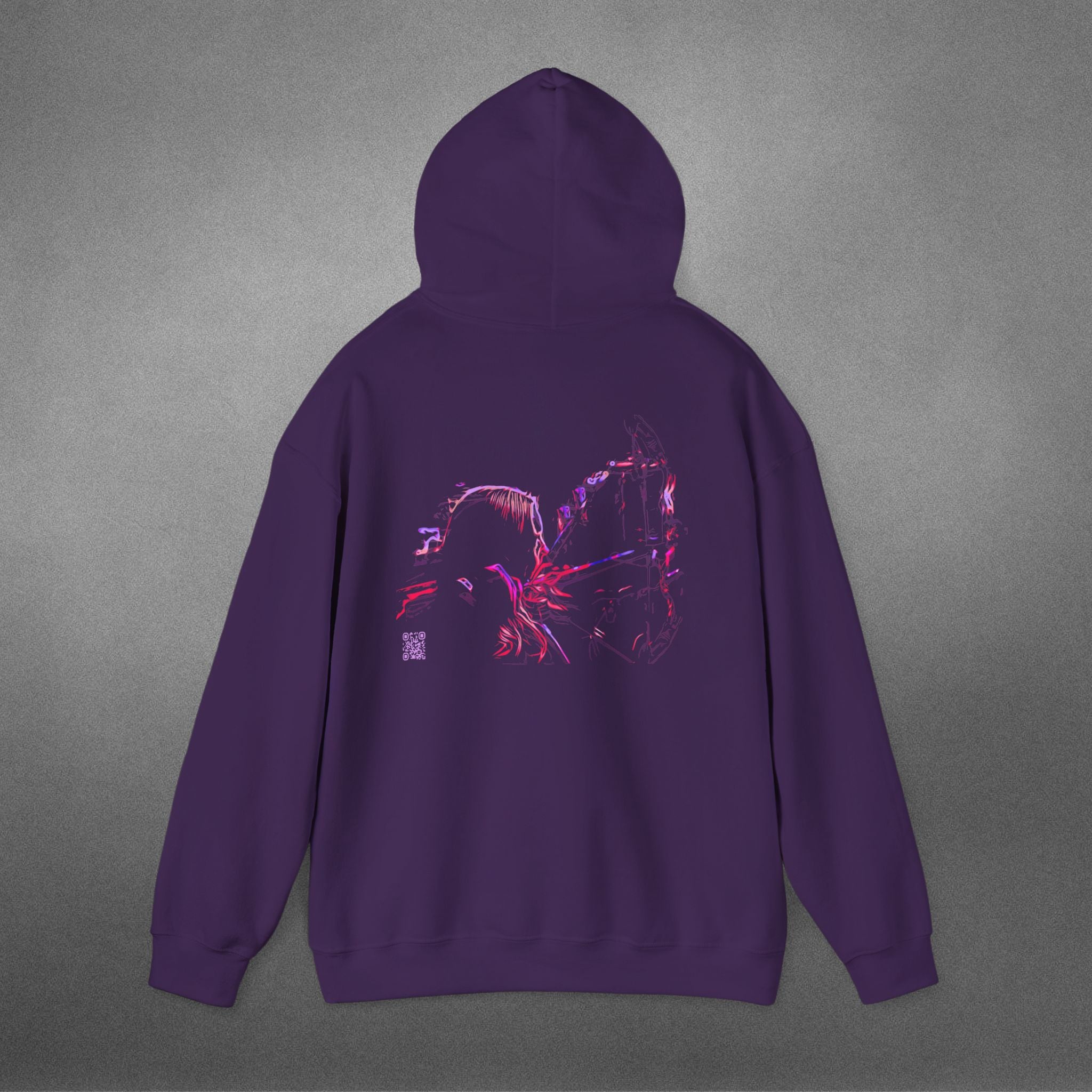 Straight N Arrow Multicolor Pink/Purple Design Heavy Blend™ Hooded Sweatshirt