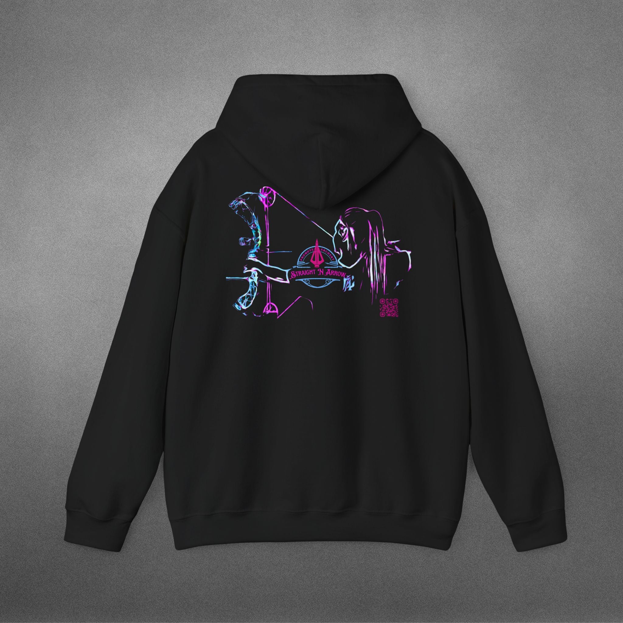 Straight N Arrow Pink And Teal Design Heavy Blend™ Hooded Sweatshirt