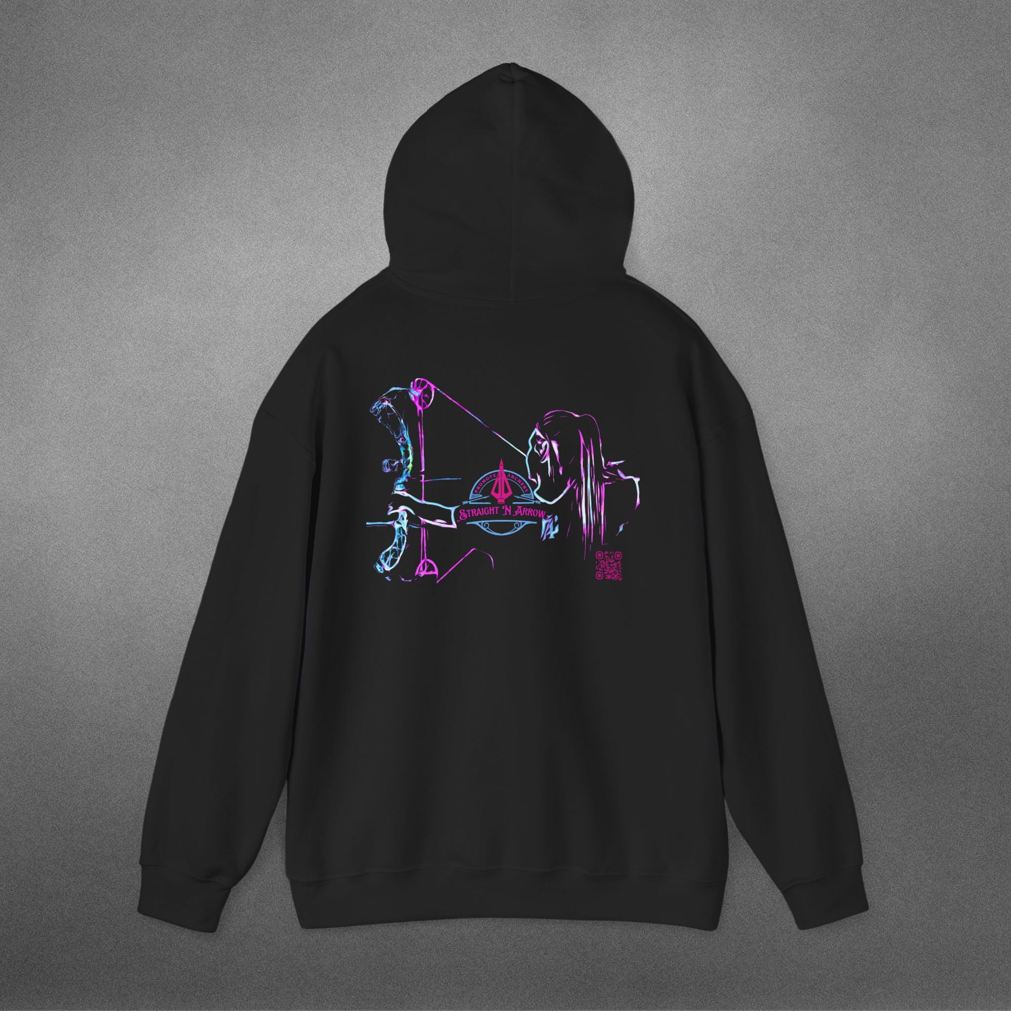 Straight N Arrow Pink And Teal Design Heavy Blend™ Hooded Sweatshirt