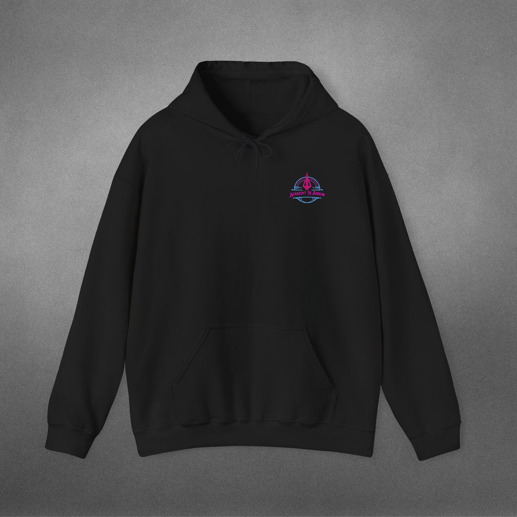 Straight N Arrow Pink And Teal Design Heavy Blend™ Hooded Sweatshirt