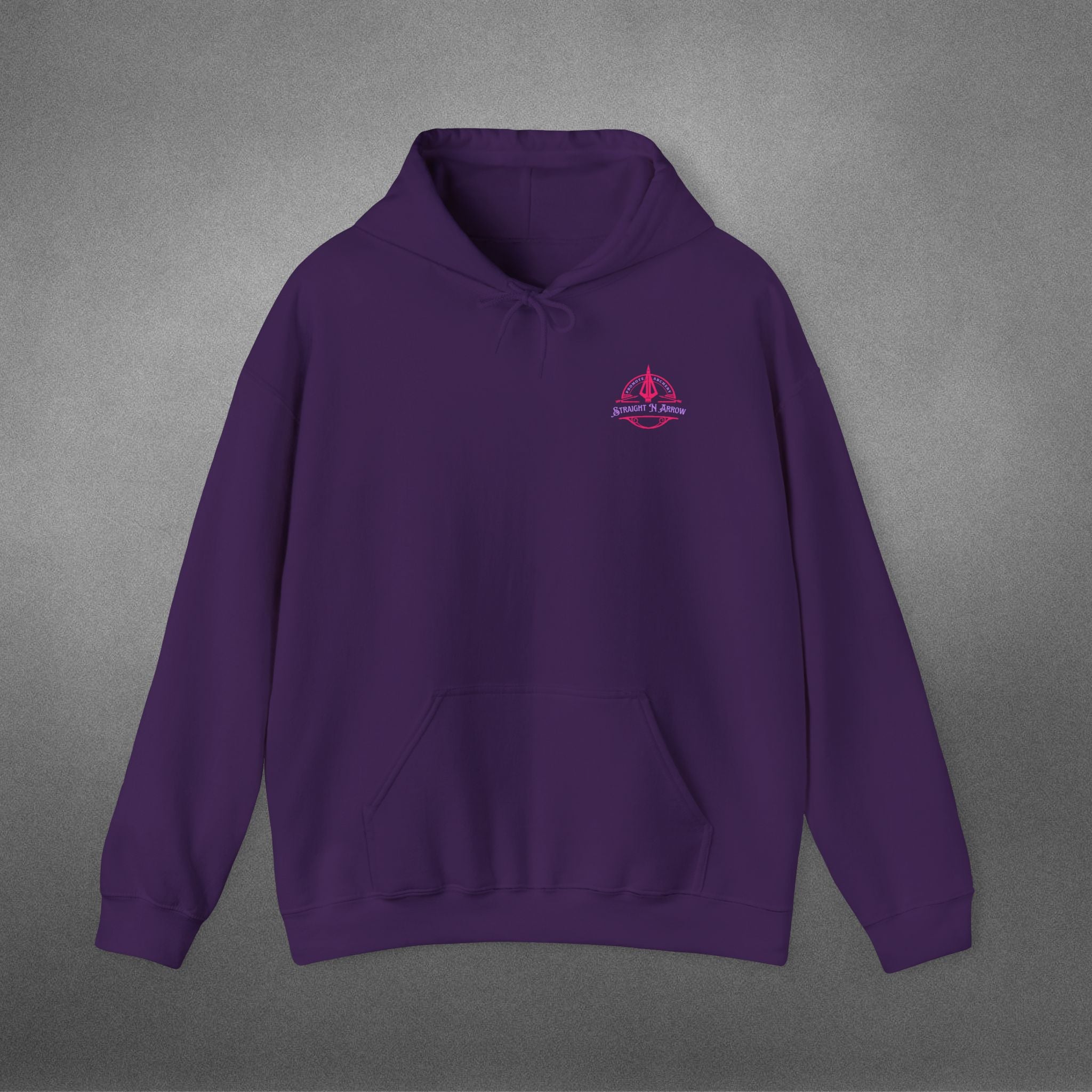 Straight N Arrow Multicolor Pink/Purple Design Heavy Blend™ Hooded Sweatshirt