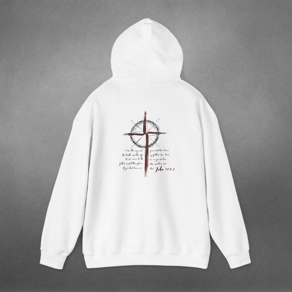 John 14:6-7 Straight N Arrow Heavy Blend™ Hooded Sweatshirt