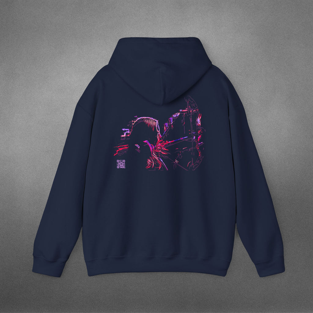 Straight N Arrow Multicolor Pink/Purple Design Heavy Blend™ Hooded Sweatshirt