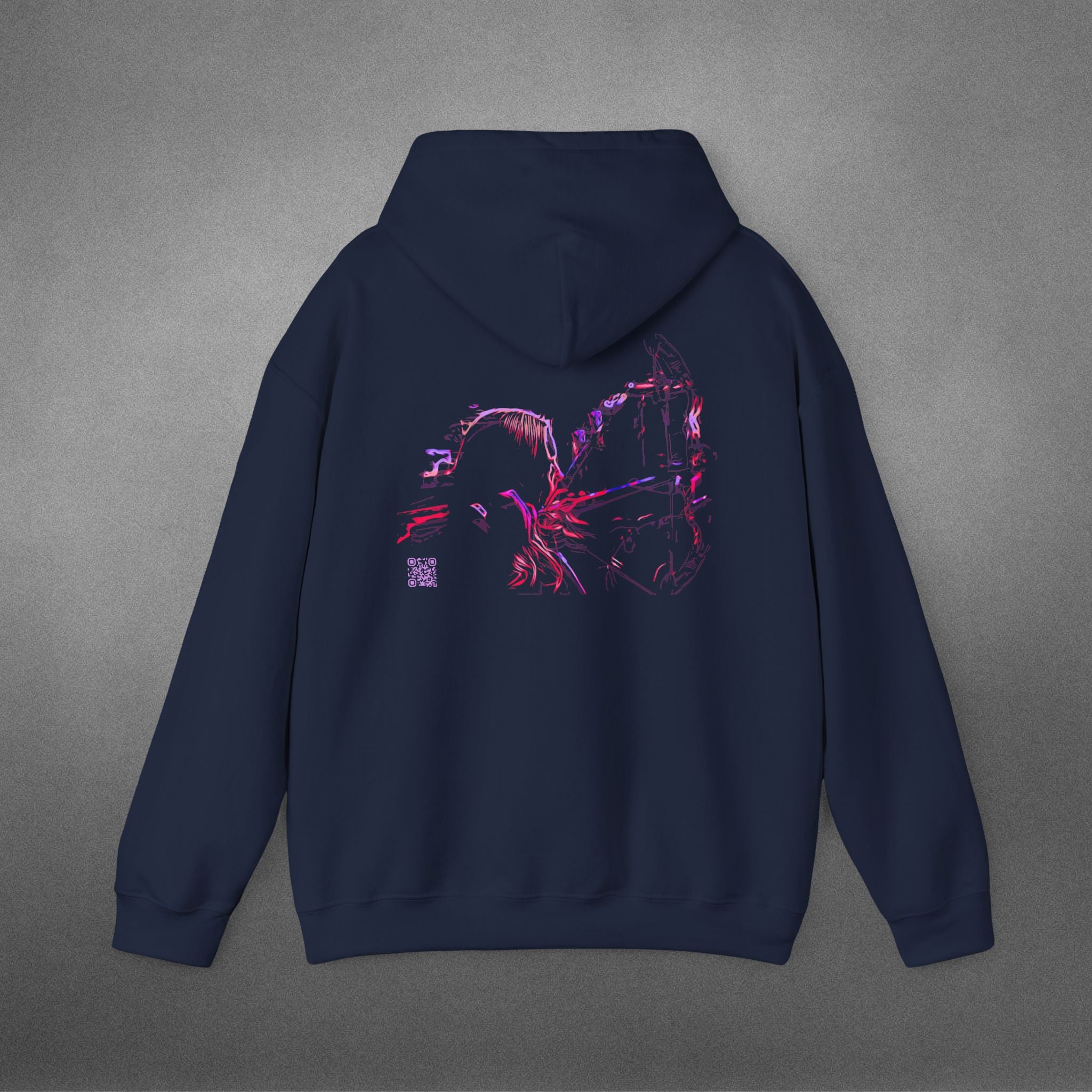 Straight N Arrow Multicolor Pink/Purple Design Heavy Blend™ Hooded Sweatshirt