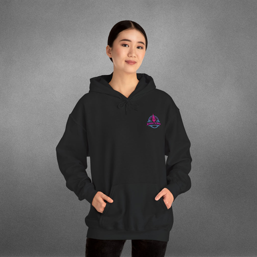 Straight N Arrow Pink And Teal Design Heavy Blend™ Hooded Sweatshirt