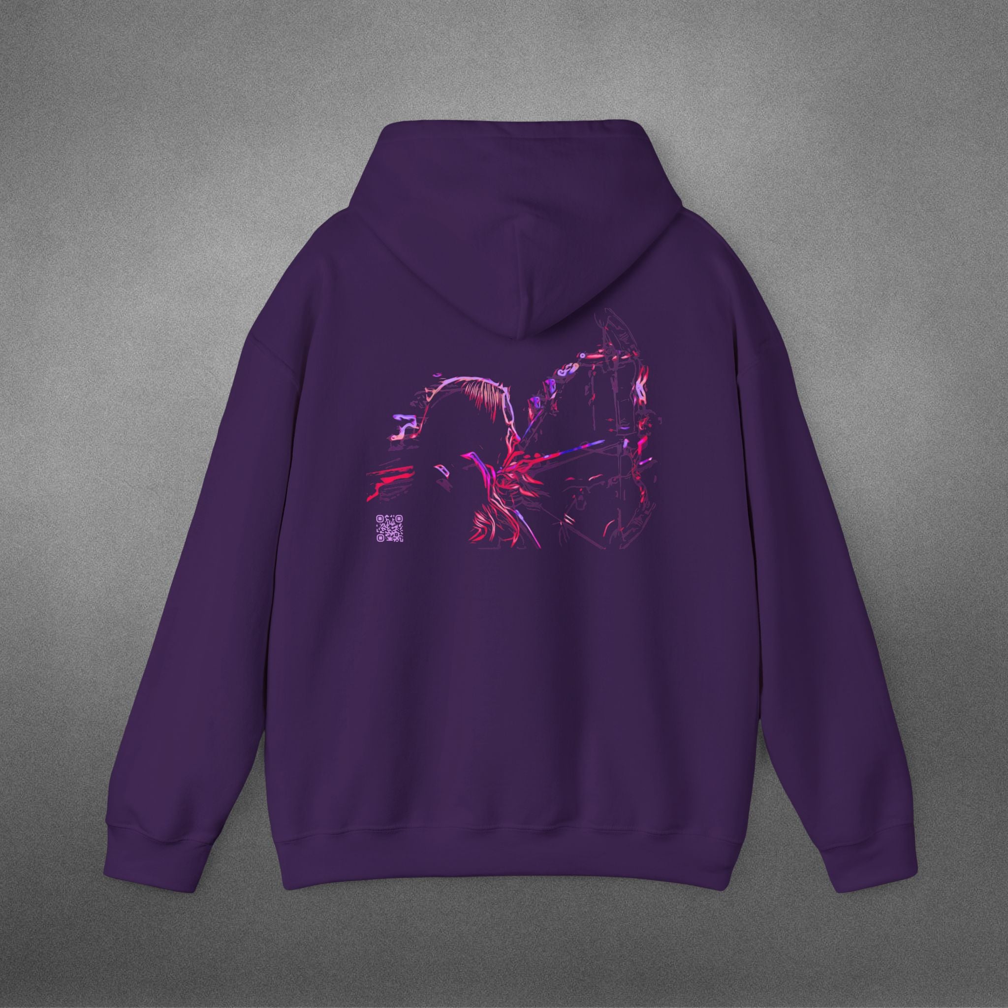 Straight N Arrow Multicolor Pink/Purple Design Heavy Blend™ Hooded Sweatshirt