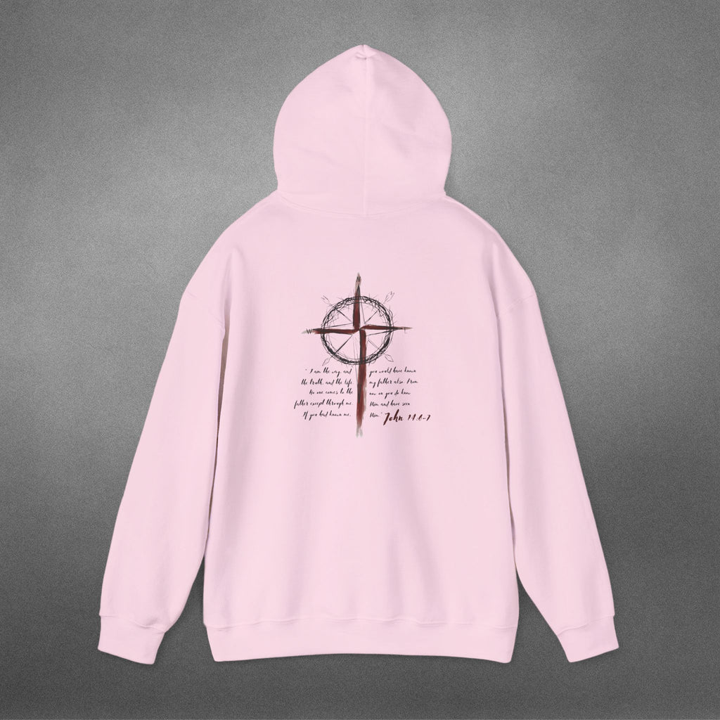 John 14:6-7 Straight N Arrow Heavy Blend™ Hooded Sweatshirt