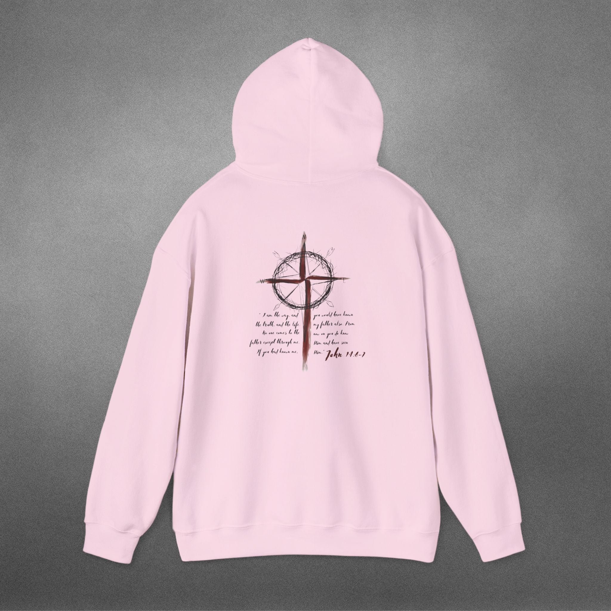John 14:6-7 Straight N Arrow Heavy Blend™ Hooded Sweatshirt