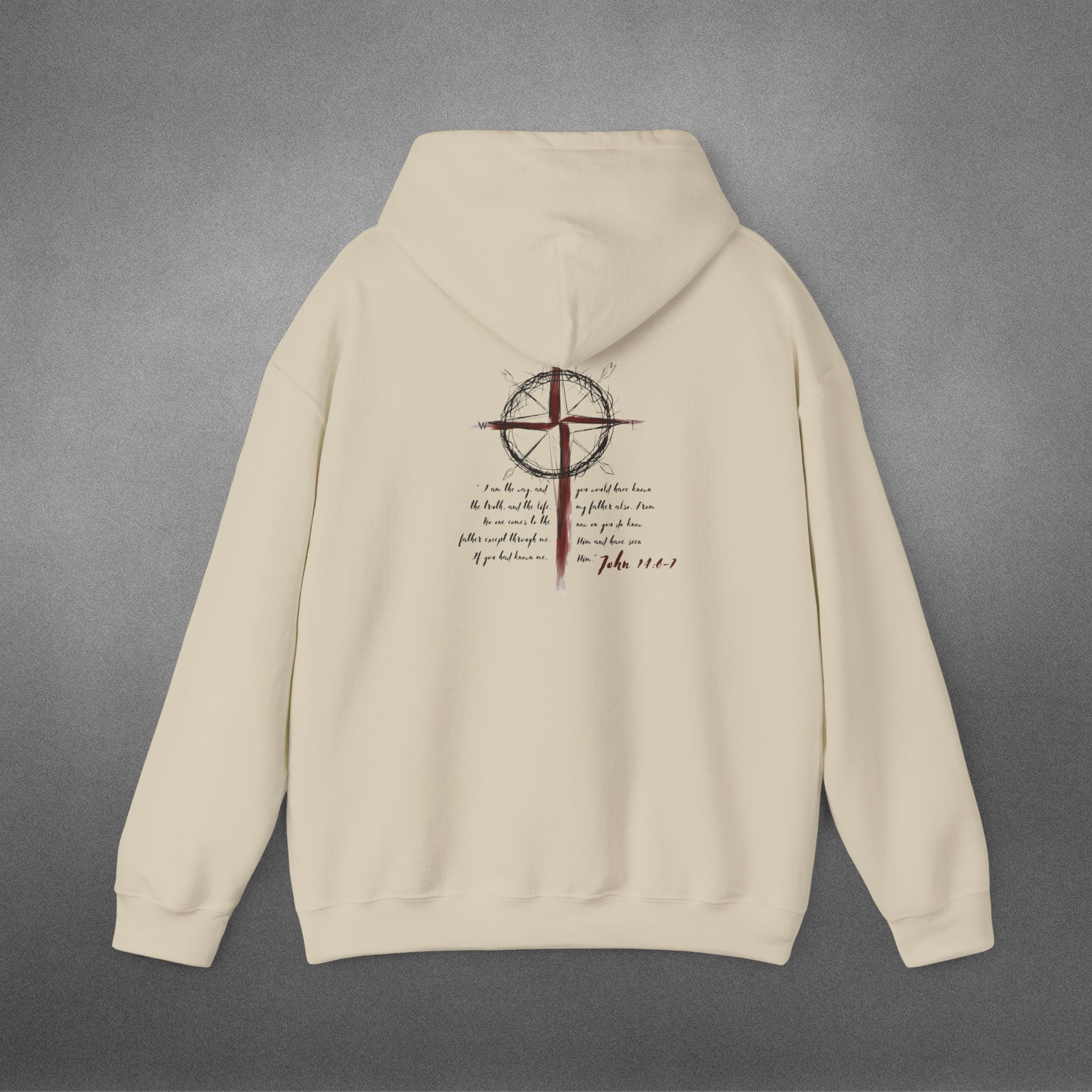 John 14:6-7 Straight N Arrow Heavy Blend™ Hooded Sweatshirt