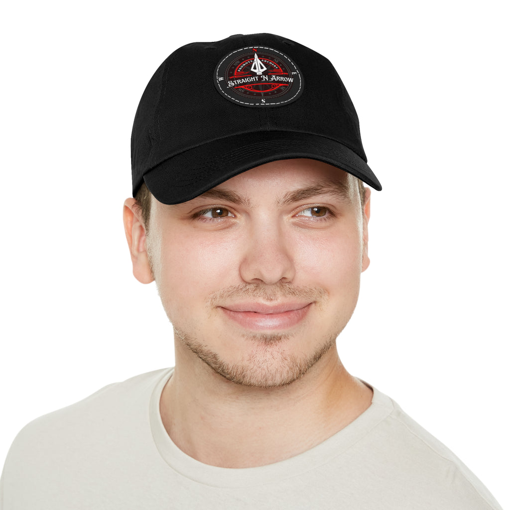 TRUE NORTH Straight N Arrow  Hat With Leather Patch (Round)