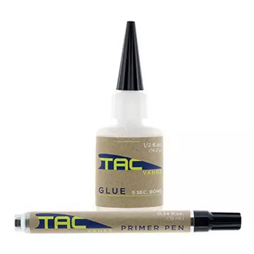 TAC Vanes Fletching Kit .5 oz. Glue/.34 oz. Primer Pen