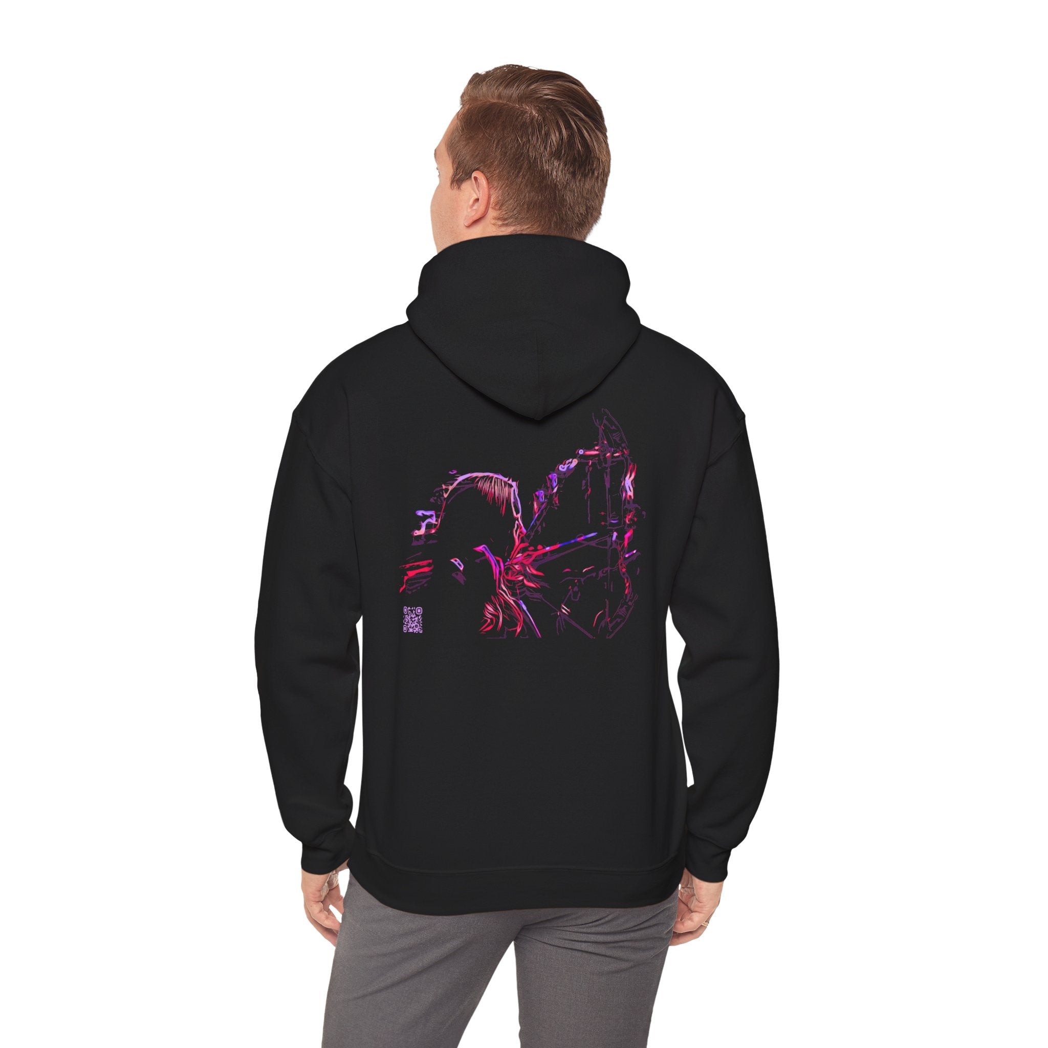 Straight N Arrow Multicolor Pink/Purple Design Heavy Blend™ Hooded Sweatshirt